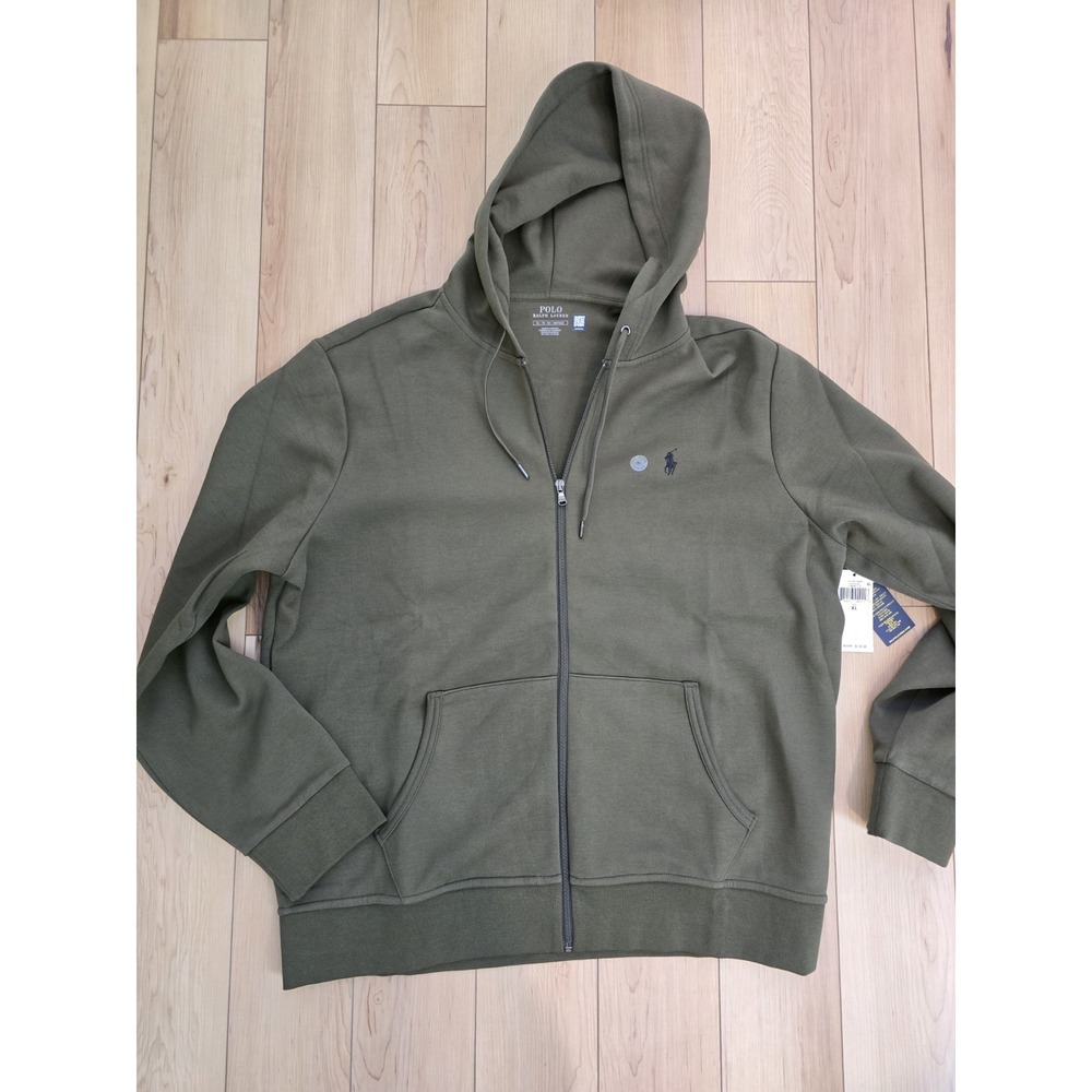 Polo Ralph Lauren Double-Knit Full-Zip Hoodie Classic Fit Company Olive XL